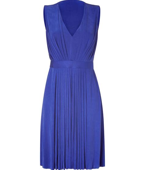 Emanuel Ungaro Royal Blue Pleated Dress Dresses Pleated Dress Fashion