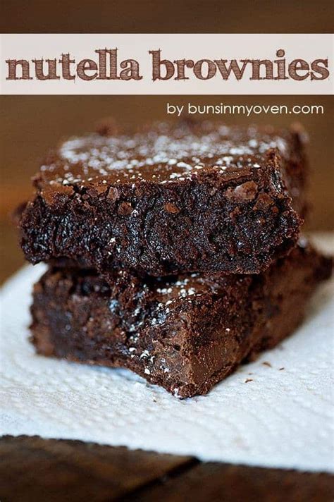 Brownies au Nutella les brownies les plus épais et les plus fondants