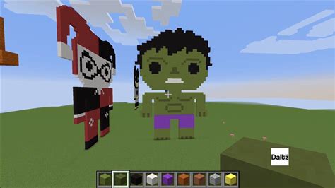 Minecraft Pixel Art The Hulk Youtube
