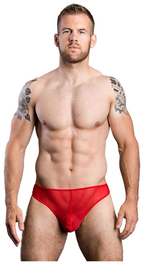 Doreanse Mens String Underwear Thong Sexy Tiny Male See Through Silky