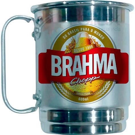 Caneca De Chopp Brahma Cerveja Alumínio 550 Ml Shopee Brasil