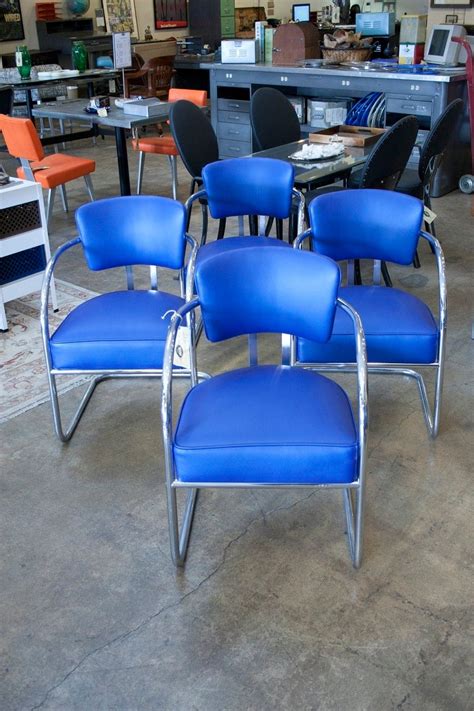 I've been talking about reupholstering my dining room chairs for ages. Vintage Chrome Craft Dining Chairs at 1stdibs