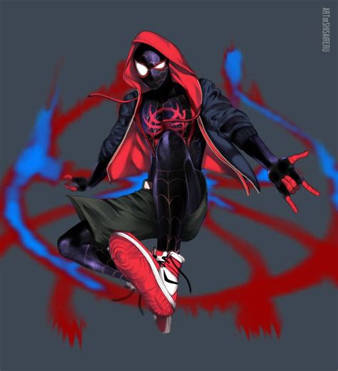 Fanart|Miles Morales by shisaireru | Spiderman artwork, Spiderman art