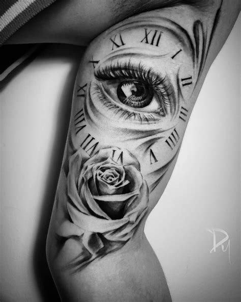 List 92 Wallpaper Eye Clock Rose Tattoo Superb