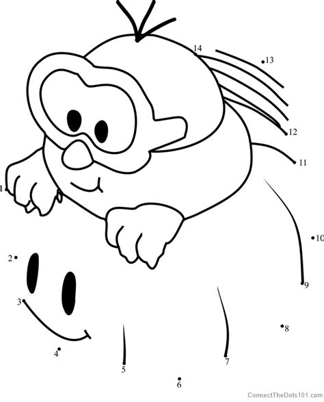 Super Mario Connect The Dot Coloring Pages