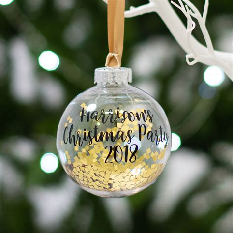 Personalised Christmas Party Glitter Bauble By Bubblegum Balloons