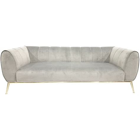 Raina 93 Grey Velvet Sofa So1035 Elite Furniture Rental