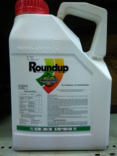 Beli herbisida online berkualitas dengan harga murah terbaru 2021 di tokopedia! Jual Herbisida Roundup 486SL 4 liter | SENTRATANI.COM
