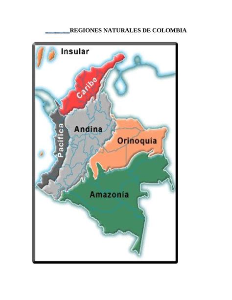 Mapa De La Region Andina De Colombia Para Colorear La Musica Como