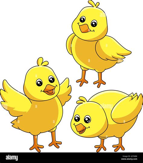 Chicks Cartoon Colored Clipart Illustration Stock Vector Image And Art Alamy