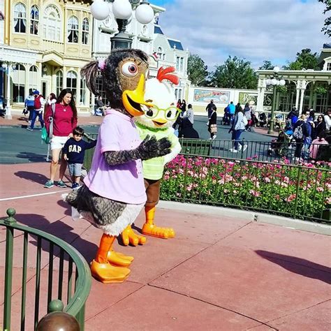 Chicken Little And Abby Mallard Are Greeting Guests In The Magic