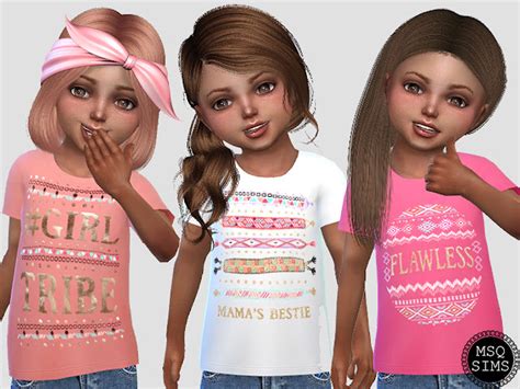 Toddler T Shirt Collection 02 Msq Sims