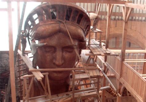 A Closer Look At The Statue Of Liberty Before It Was Green Gothamist