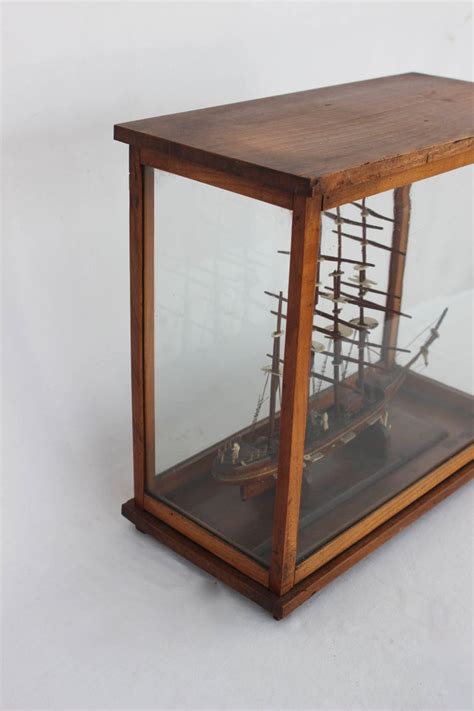 Ship Model In Glass Case For Sale At 1stdibs