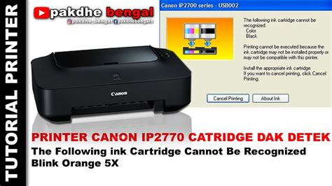 Perlu sobat manxi ketahui bahwa printer canon pixma ip2770 / ip2700 atau apapun merk printer canon lainnya biasanya dibuat untuk melakukan pengaturan awal. Printer Canon IP2770 The following ink cartridge cannot be ...