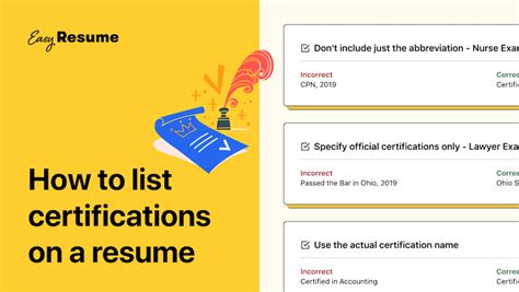 How To Correctly List Certifications On A Resume In 2022 With Examples