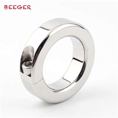 Beeger Metal Locking Cock Ring Cock Ring Locking Real Men Cbt Sex
