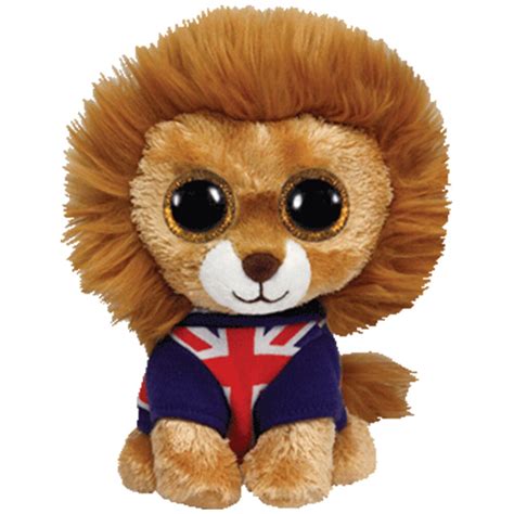 Pyoopeo Ty Beanie Boos 6 15cm Hero The Lion Plush Regular Soft Big