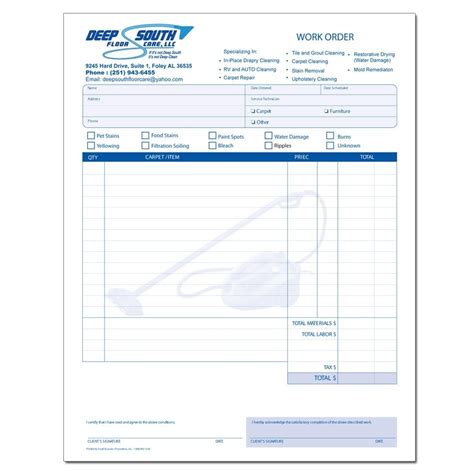 Carpet Cleaning Invoice Sample Invoice Template Ideas