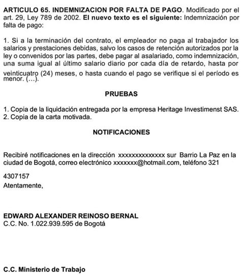 Modelo De Carta De Liquidacion Laboral Colombia Pdf Vrogue
