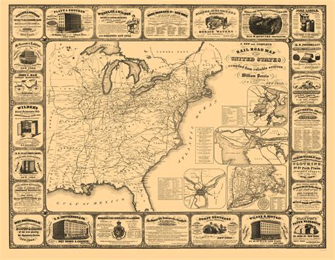 Old Railroad Maps United States Railroads By Perris 1857