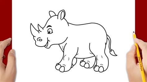 Cómo Dibujar Un Rinoceronte Youtube