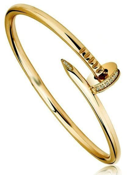18k Gold Adjustable Crystal Nail Screw Women Bracelets Bangles Open