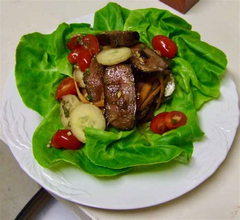 Thai Steak Salad With Fresh Herbs And Ginger Lime Dressing C H E W I