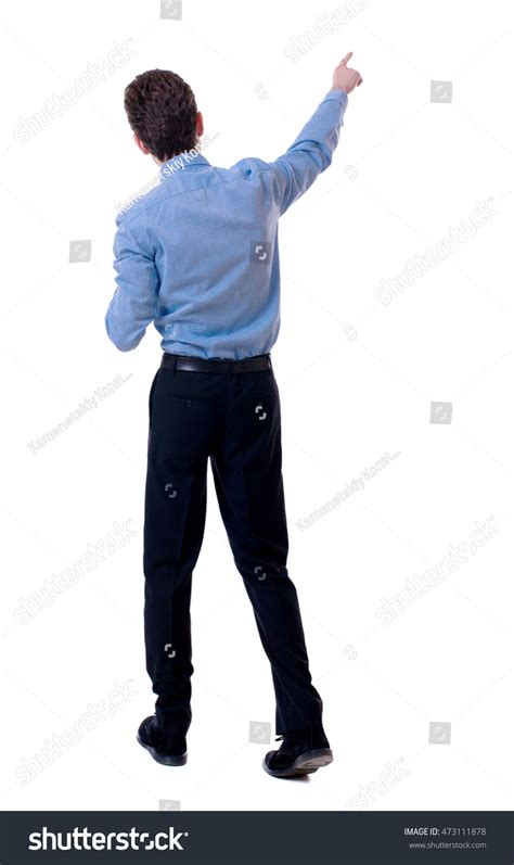 Back View Pointing Business Man Rear Stock Photo 473111878 Shutterstock