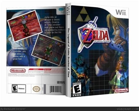 The Legend Of Zelda Ocarina Of Time Wii Box Art Cover By
