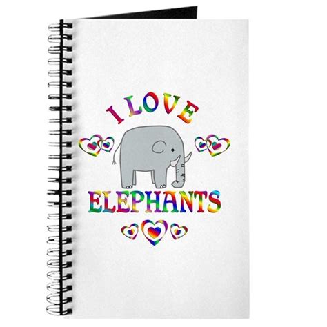 I Love Elephants Journal By Fundesigns Cafepress Custom Journals
