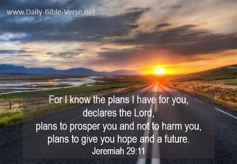 Daily Bible Verse Hope Jeremiah 2911