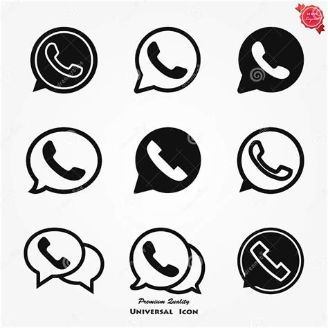 Telephone Icon Vector Whatsapp Logo Symbol Phone Pictogram Editorial