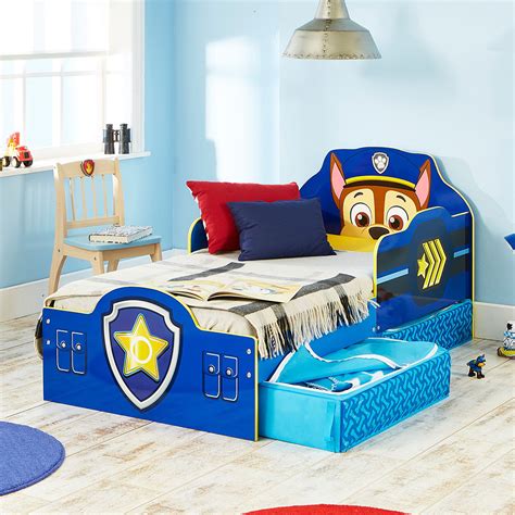 Schlafzimmer kinderbett betten kinder zimmer jeep auto kindermöbel + matratze. Kinderbett mit Schubladen Paw Patrol blau