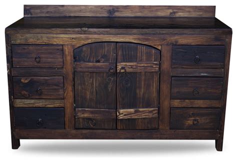 Boasting superior designs and unparalleled style. Old World Reclaimed Barnwood Vanity - Rustic - Bathroom ...