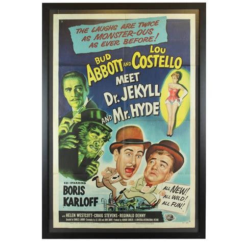 Abbott And Costello Meet Dr Jekyll And Mr Hyde Original Vintage Movie Poster Movie Posters