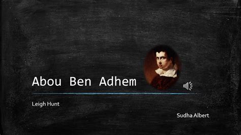 Abou Ben Adhem Youtube