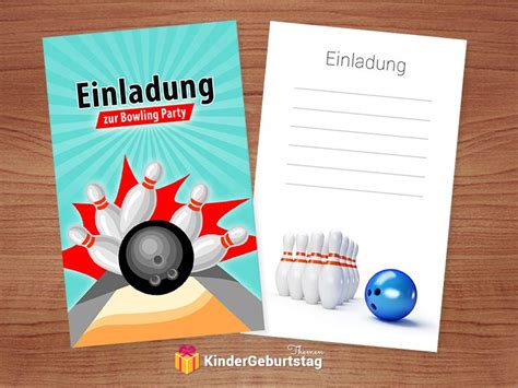 Kostenlose vorlagen der einladungskarten zum ausdrucken jedes kind träumt an einem unvergesslichen kindergeburtstag. Einladungskarten Bowling zum Kindergeburtstag kostenlos ...