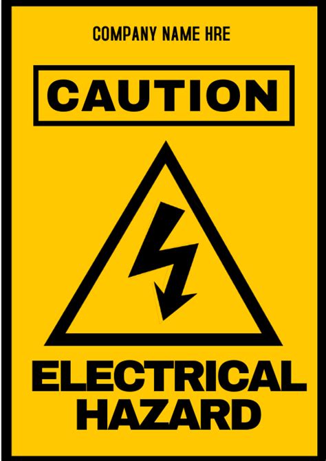 Safety Sign Electric Shock Template Postermywall
