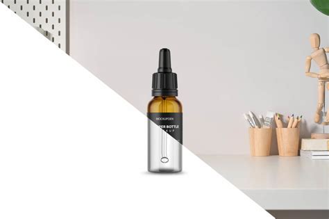Free bib mockup psd template: Free Medical Dropper Bottle Mockup PSD Template - Mockup Den
