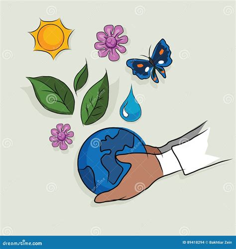 Hand Holding Globe Ecology Mother Earth Concept Of Ecology Beautiful