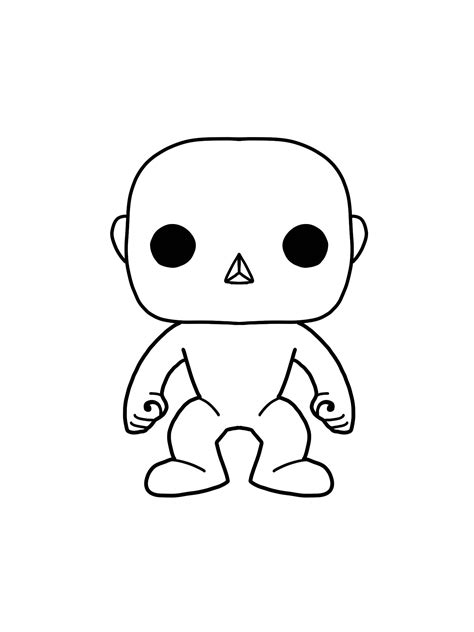 Color Your Own Male Funko Pop Sketch Coloring Page