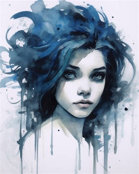 Blue Hair Girl By Beyondinkai On Deviantart