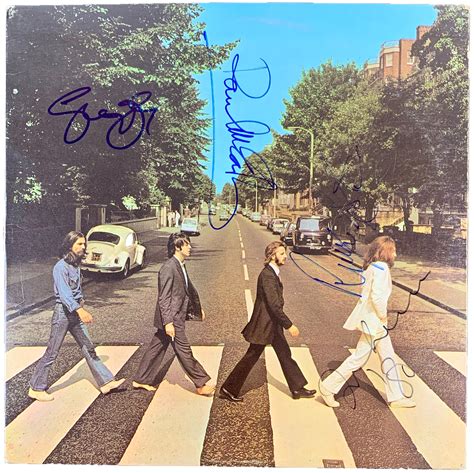 Lot Detail - The Beatles Exceptionally Rare Group Signed "Abbey Road" U