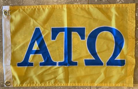 Ato Alpha Tau Omega Flag With Grommets 12x18 Rough Tex 100d Flag