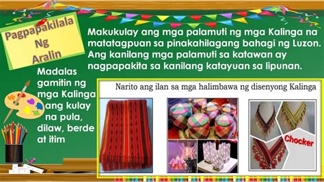Arts 4 Q1 Week1 Aralin 1 Mga Disenyo Sa Kultural Na Pamayanan Sa Luzon