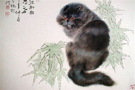 Gu Yingzhi 1945 Present Chinese The Great Cat