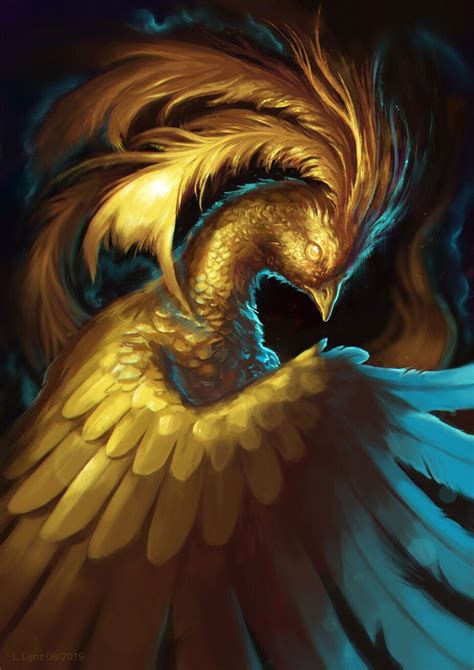 Golden Phoenix Golden Phoenix Phoenix Bird Art Phoenix Art