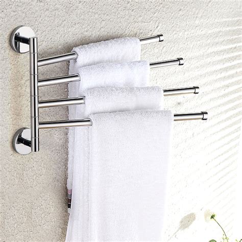 Swivel Towel Rail Rack 432 Arms Towel Hanging Rack Movable Towel