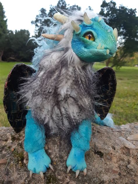 Dragon Plush Handmade Posable Art Toy Fantasy Ooak Doll Etsy